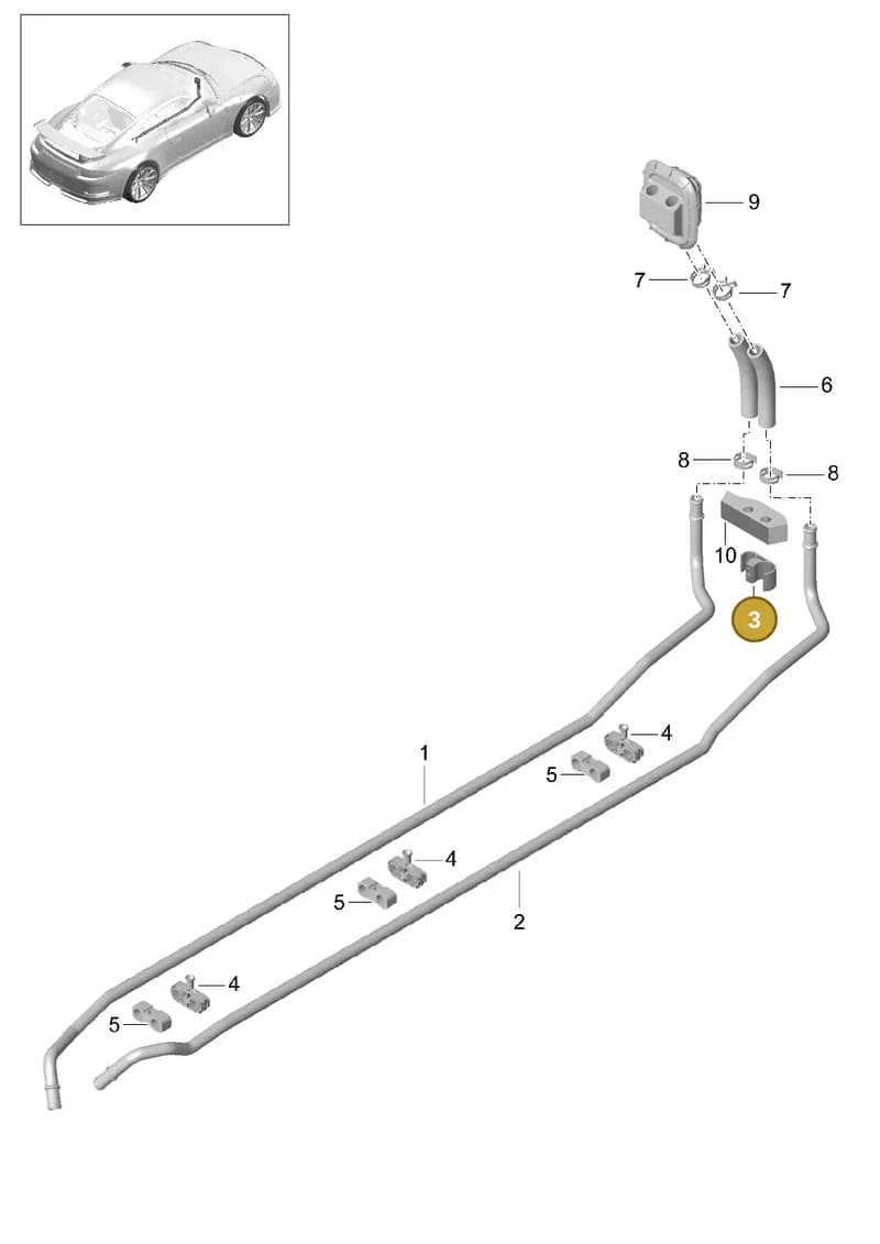 99157246403 — Porsche 911 (2013-2020) diagram p41813000, position 3