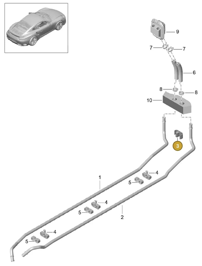 99157246403 — Porsche GT2 RS Clubsport (2013-2020) diagram p42813000, position 3