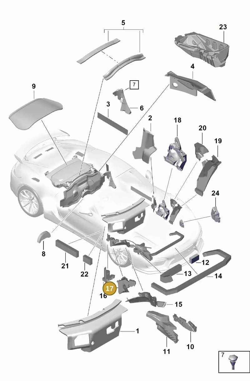 99157251400 — Porsche Cayman (2019-2022) diagram p55807800, position 17