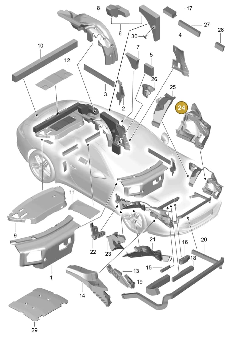 99157253101 — Porsche 911 (2016-2019) diagram p47807080, position 24