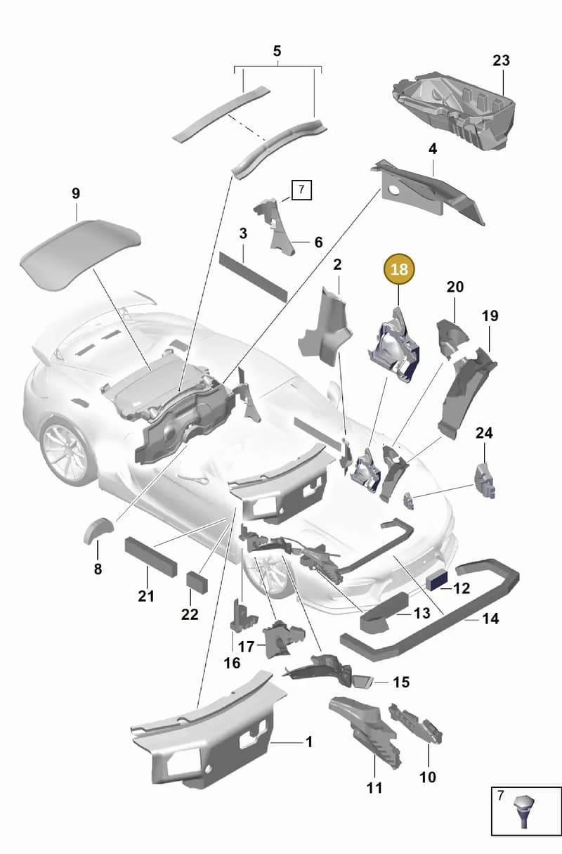 99157253101 — Porsche Cayman (2019-2022) diagram p55807800, position 18