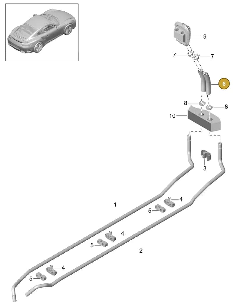 99157269300 — Porsche GT2 RS Clubsport (2013-2020) diagram p42813000, position 6