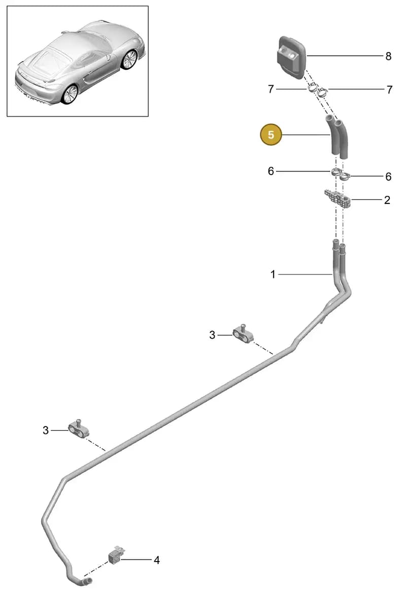99157269300 — Porsche Cayman GT4 (2015-2016) diagram p45813000, position 5