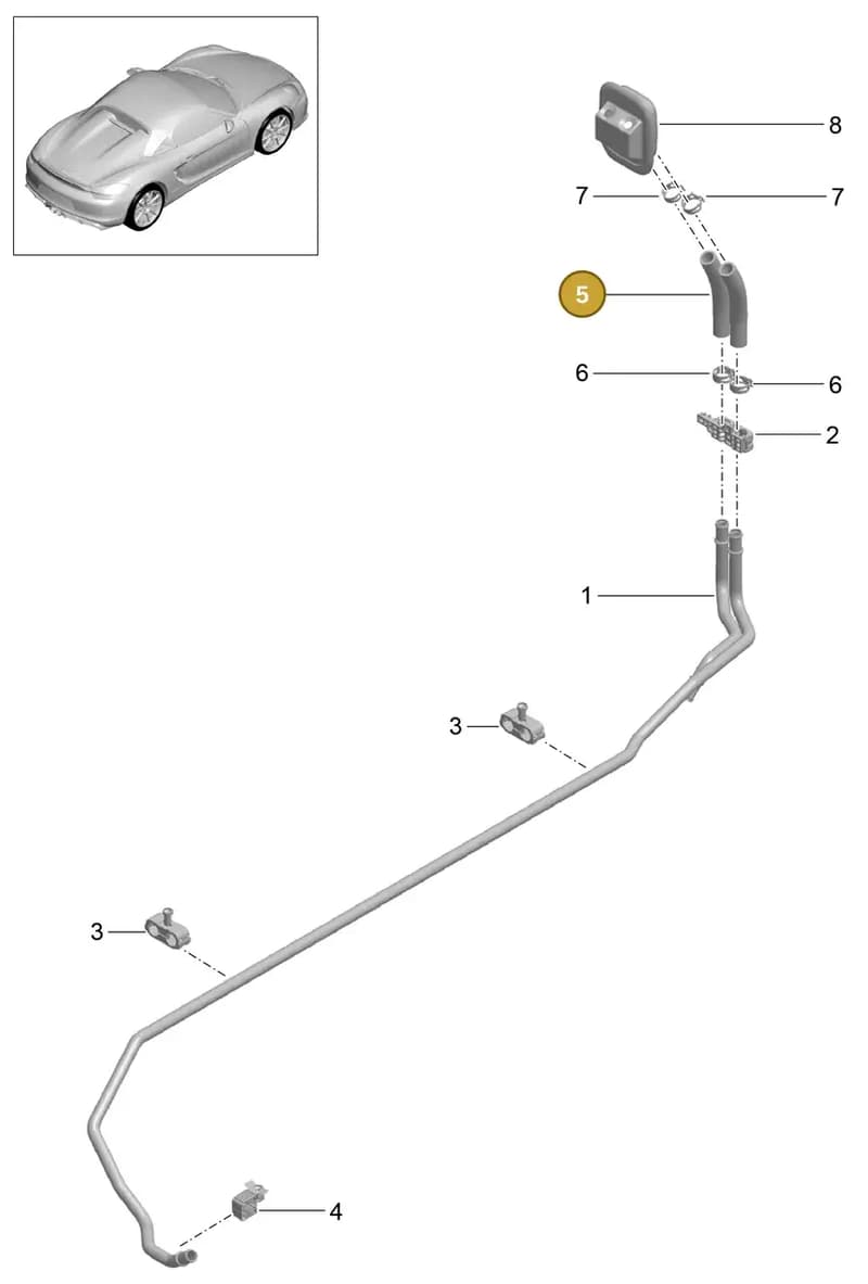 99157269300 — Porsche Boxster Spyder (2015-2016) diagram p46813000, position 5