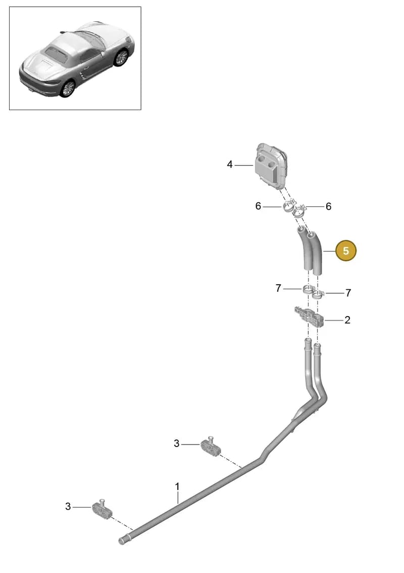 99157269300 — Porsche Boxster (2016-2019) diagram p48813000, position 5