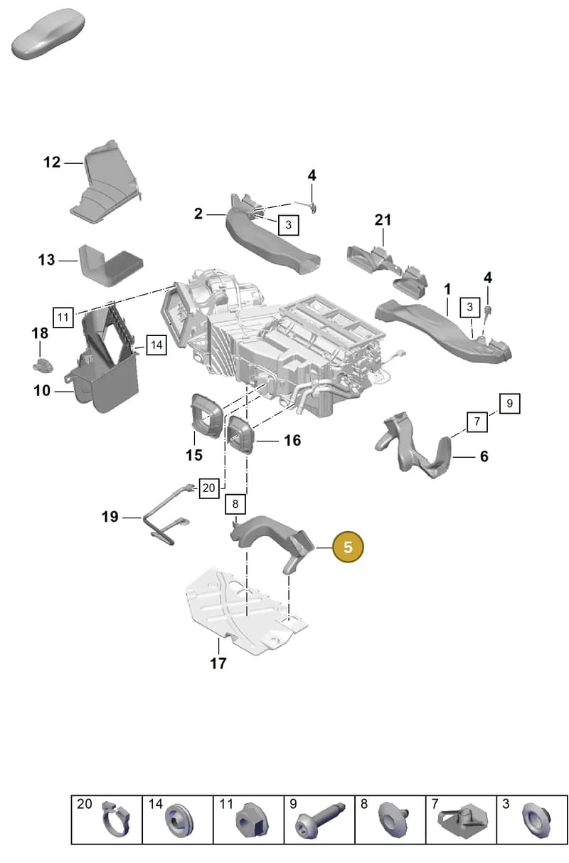 99157269300 — Porsche Cayman (2019-2022) diagram p55813050, position 5