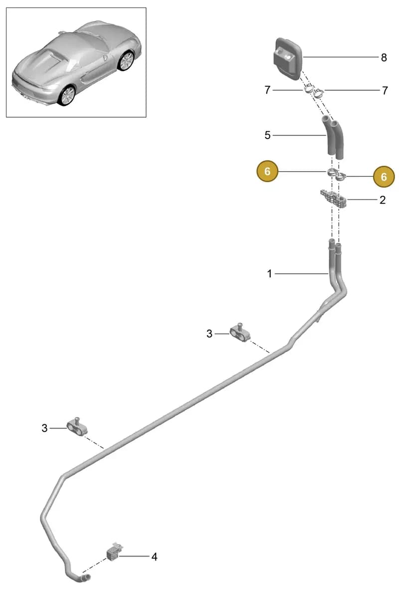 99157279302 — Porsche Boxster Spyder (2015-2016) diagram p46813000, position 6