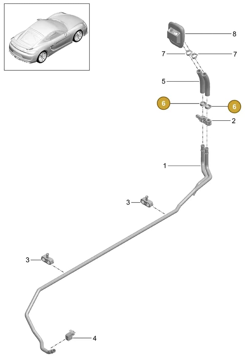 99157279402 — Porsche Cayman GT4 (2015-2016) diagram p45813000, position 6