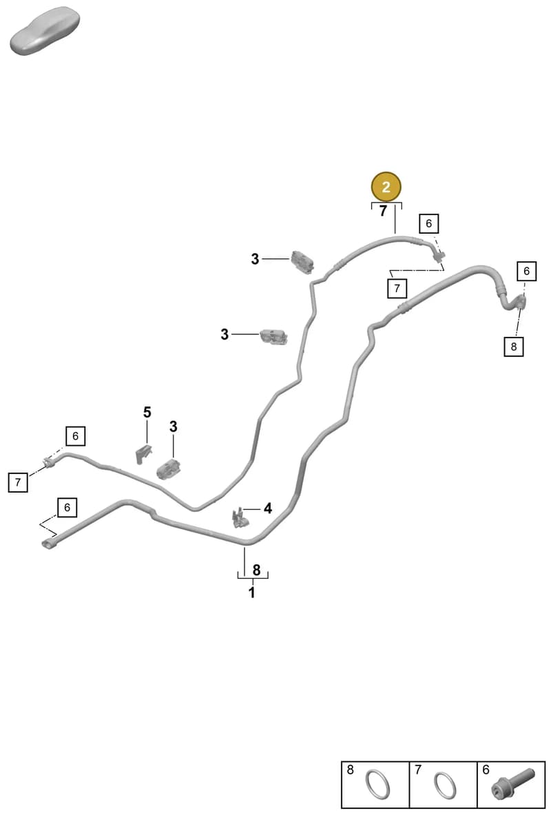 99157309204 — Porsche Boxster Spyder (2019-2020) diagram p55814500, position 2