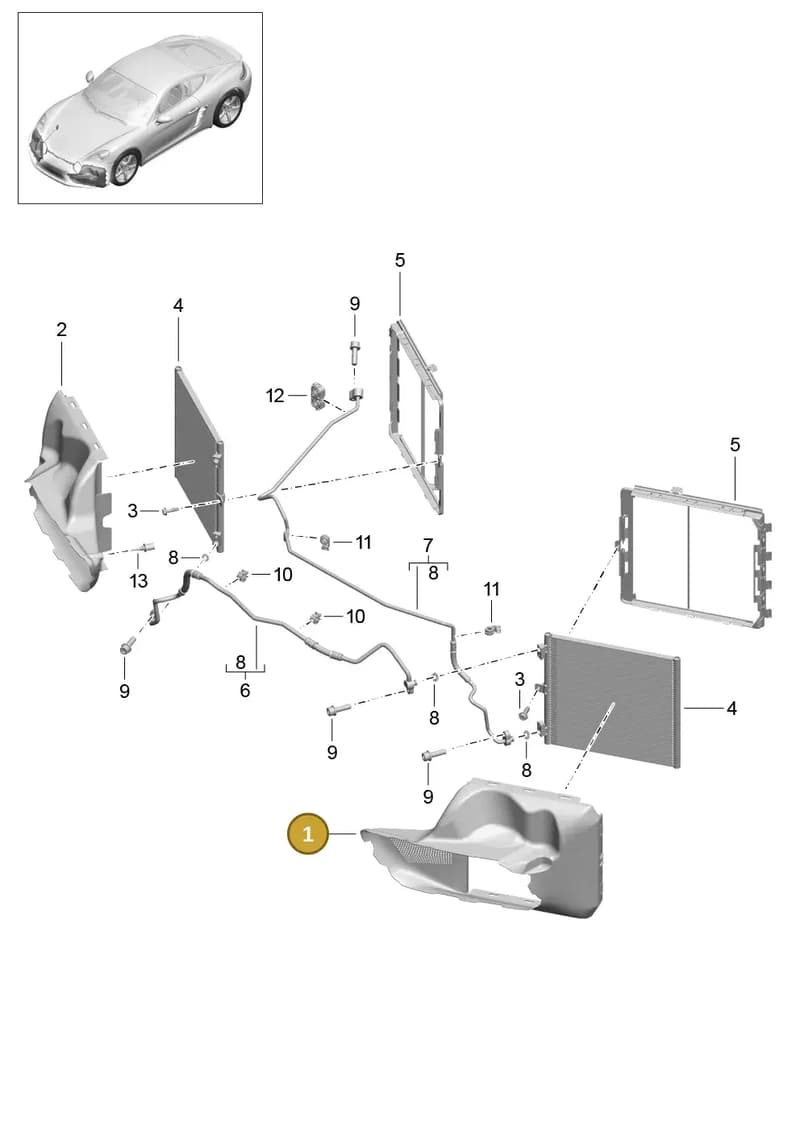 99157310208 — Porsche Cayman (2016-2019) diagram p50813020, position 1