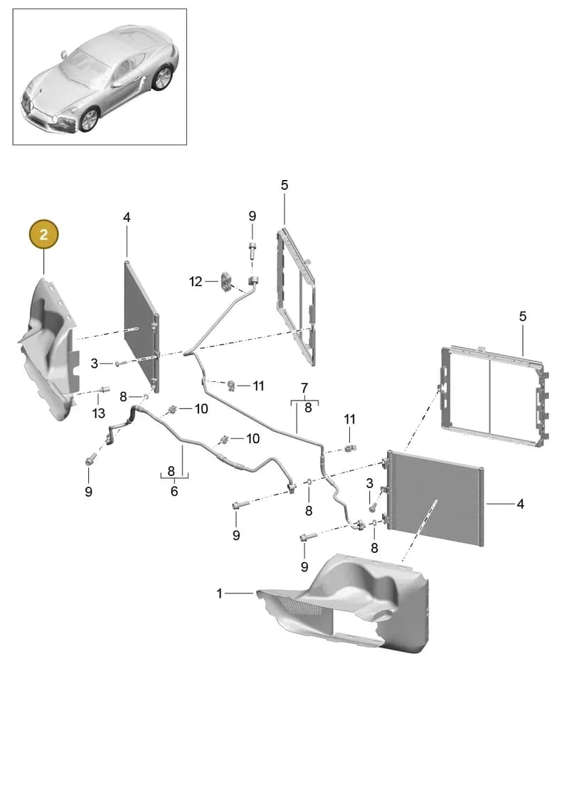 99157310804 — Porsche Cayman (2016-2019) diagram p50813020, position 2