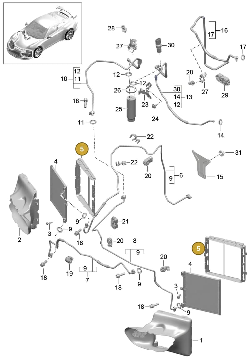 99157371104 — Porsche 911 (2013-2020) diagram p41813020, position 5