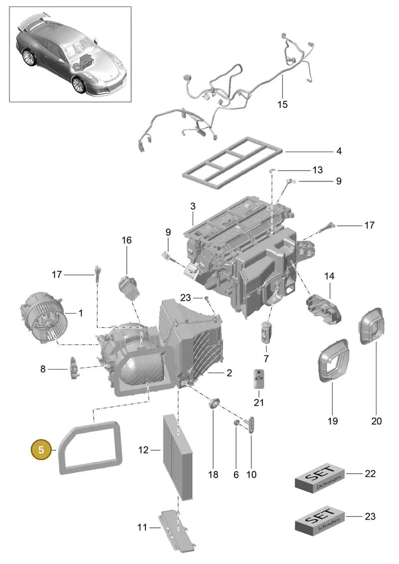 99157384900 — Porsche 911 (2013-2020) diagram p41813010, position 5