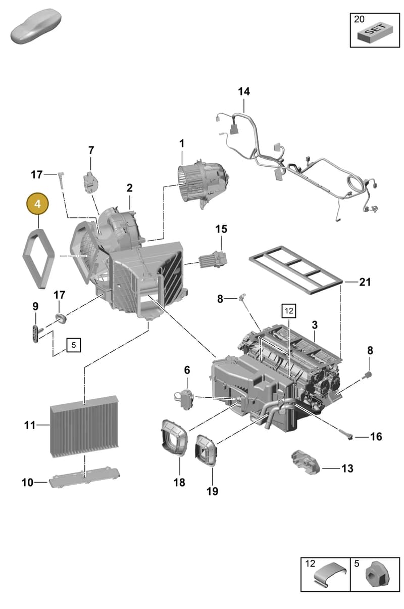 99157384900 — Porsche Boxster Spyder (2019-2020) diagram p55814000, position 4