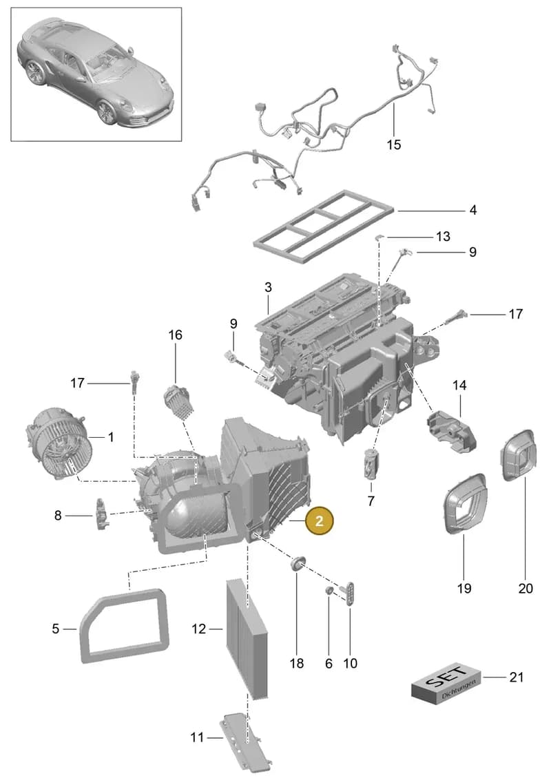 99157391204 — Porsche GT2 RS Clubsport (2013-2020) diagram p42813010, position 2