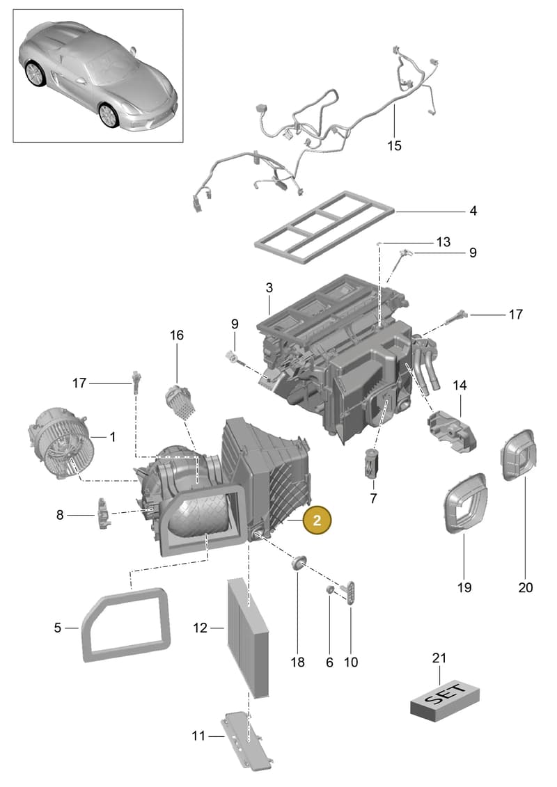 99157391207 — Porsche Boxster Spyder (2015-2016) diagram p46813010, position 2