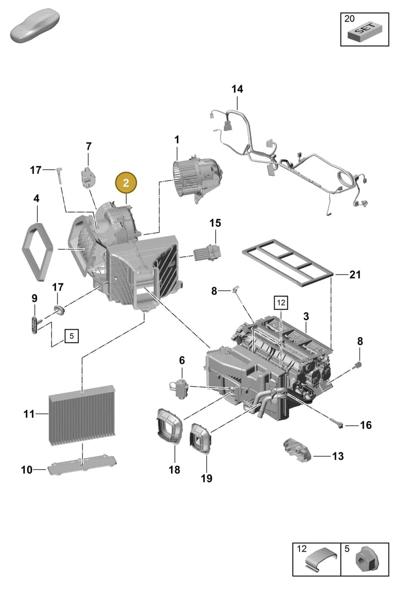 99157391207 — Porsche Boxster Spyder (2019-2020) diagram p55814000, position 2