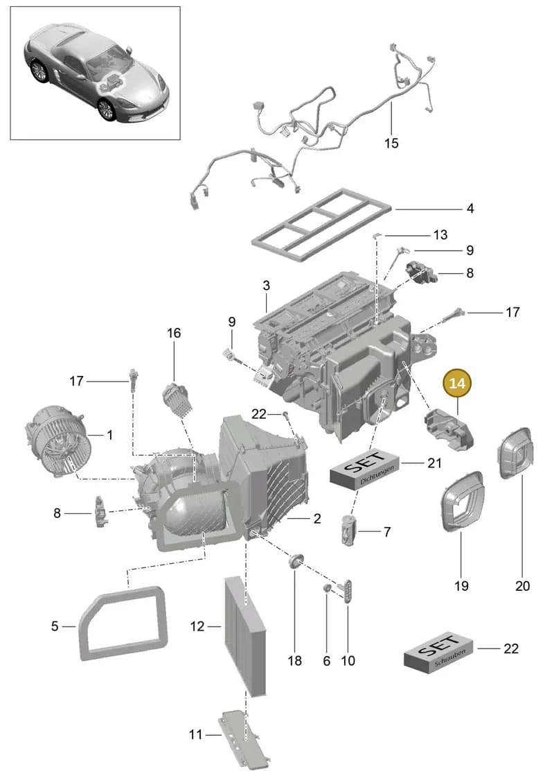 99157391300 — Porsche Boxster (2016-2019) diagram p48813010, position 14