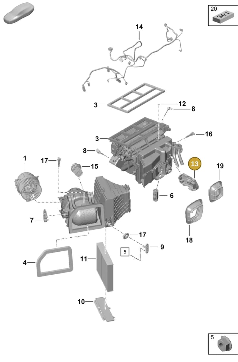 99157391300 — Porsche Cayman (2019-2022) diagram p55813100, position 13