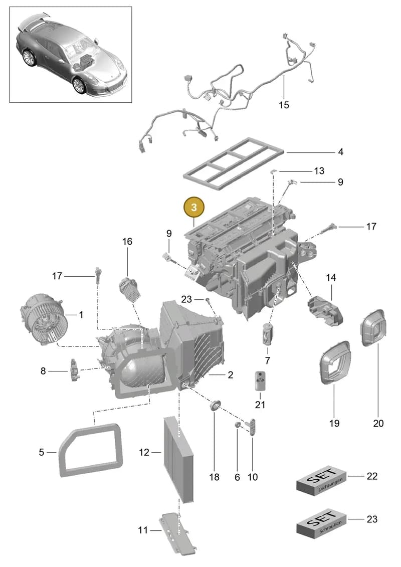 99157391419 — Porsche 911 (2013-2020) diagram p41813010, position 3