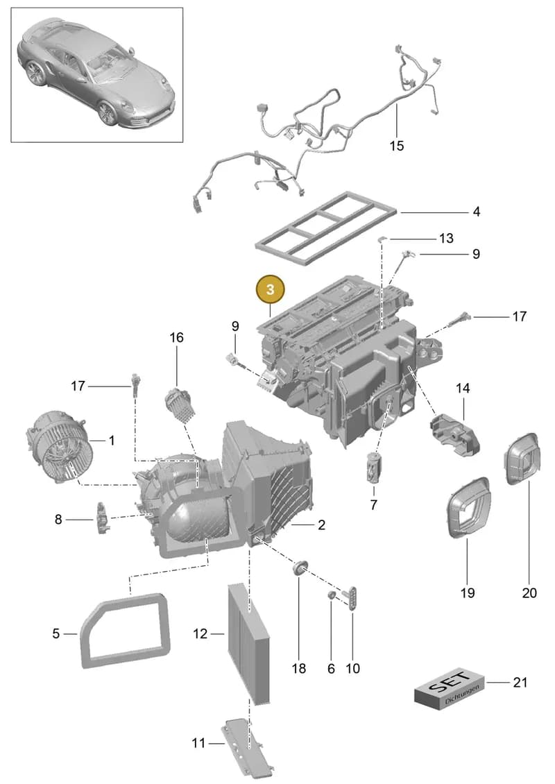 99157391428 — Porsche GT2 RS Clubsport (2013-2020) diagram p42813010, position 3