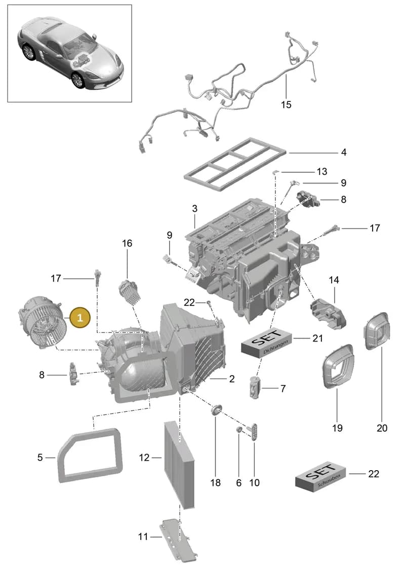 99157392201 — Porsche Boxster (2016-2019) diagram p48813010, position 1