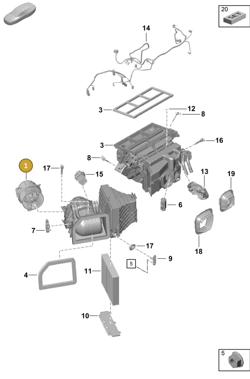 99157392201 — Porsche Cayman (2019-2022) diagram p55813100, position 1