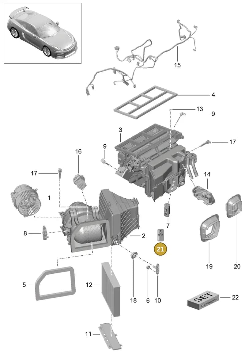 99157393590 — Porsche Cayman GT4 (2015-2016) diagram p45813010, position 21