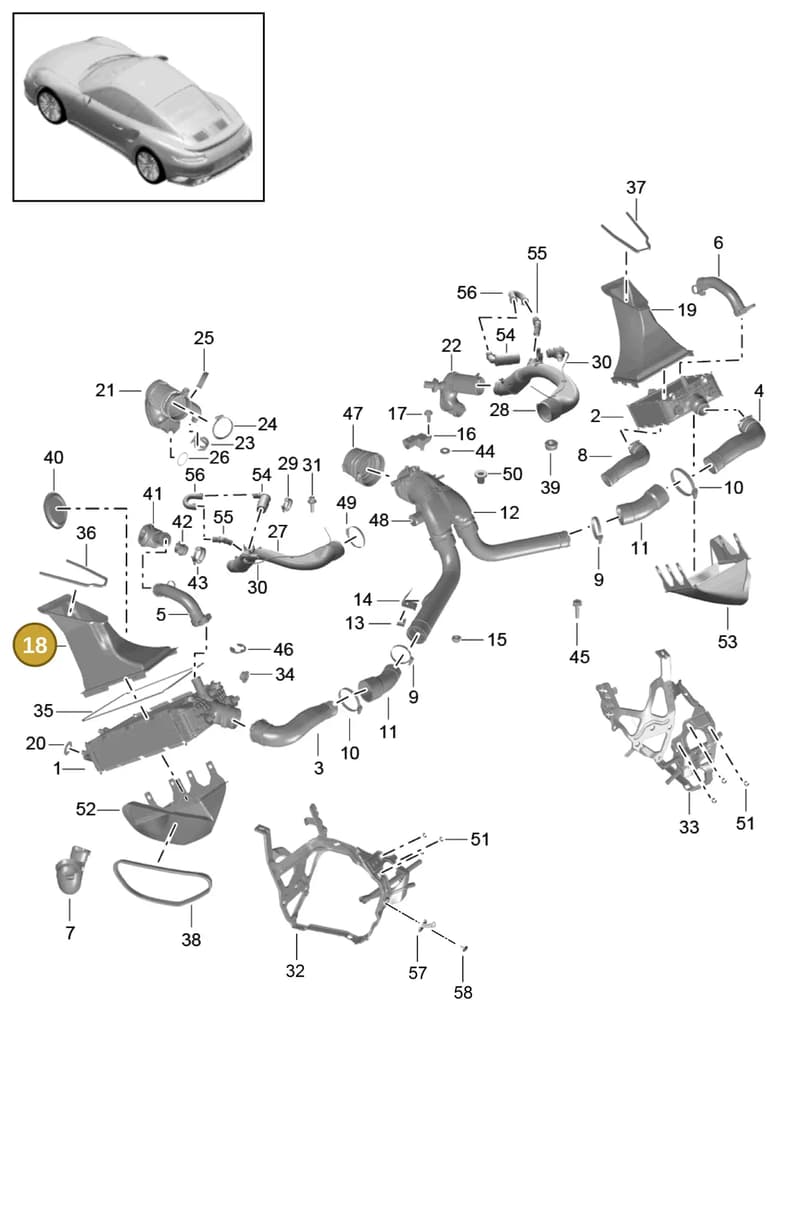 99157565700 — Porsche 911 (2013-2020) diagram p42107020, position 18