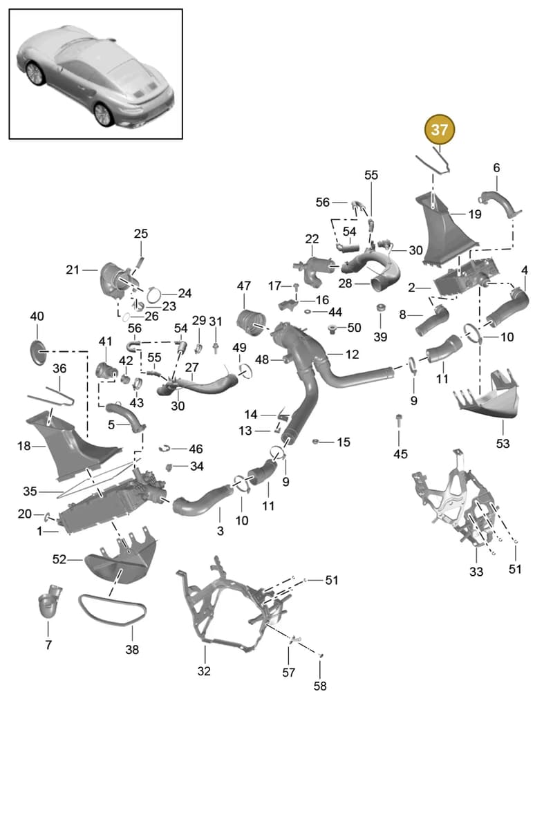 99157579000 — Porsche GT2 RS Clubsport (2013-2020) diagram p42107020, position 37