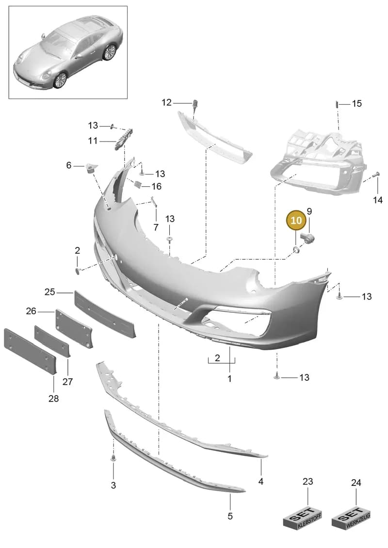 99157598500OK1 — Porsche 911 (2016-2019) diagram p47802000, position 10