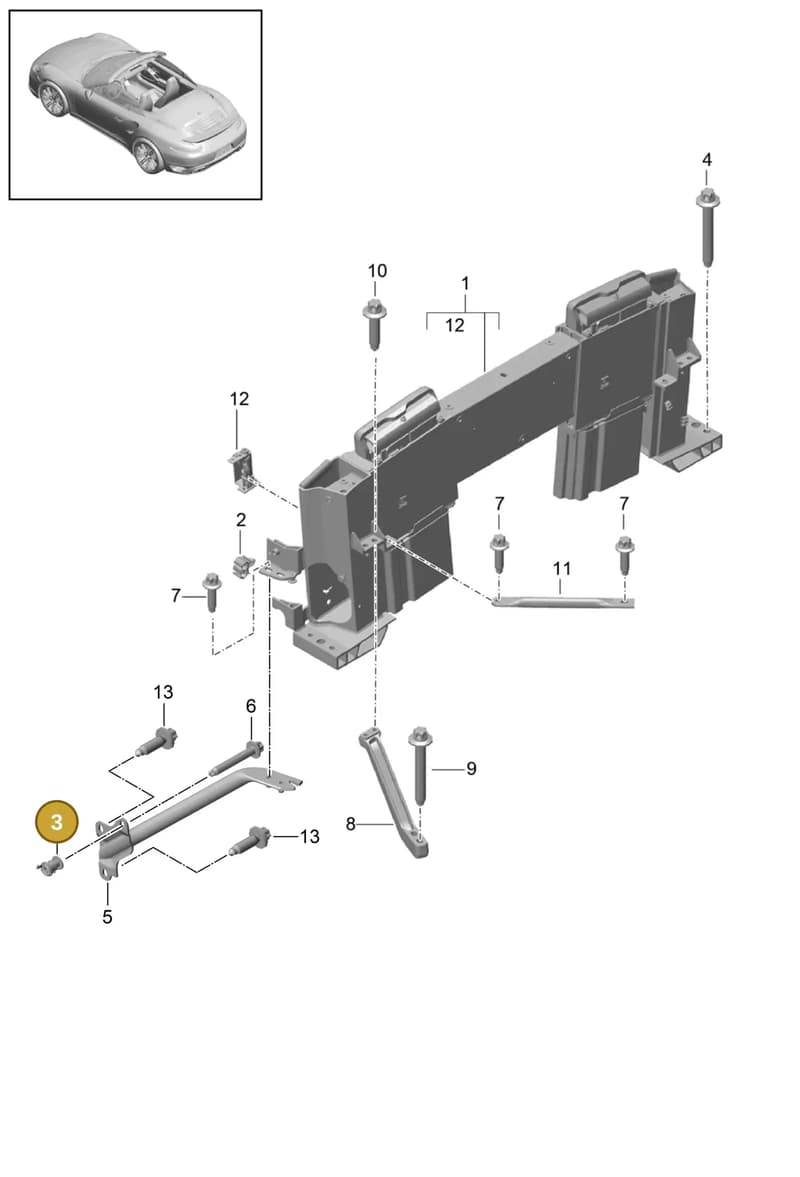 99158035300 — Porsche GT2 RS Clubsport (2013-2020) diagram p42811070, position 3