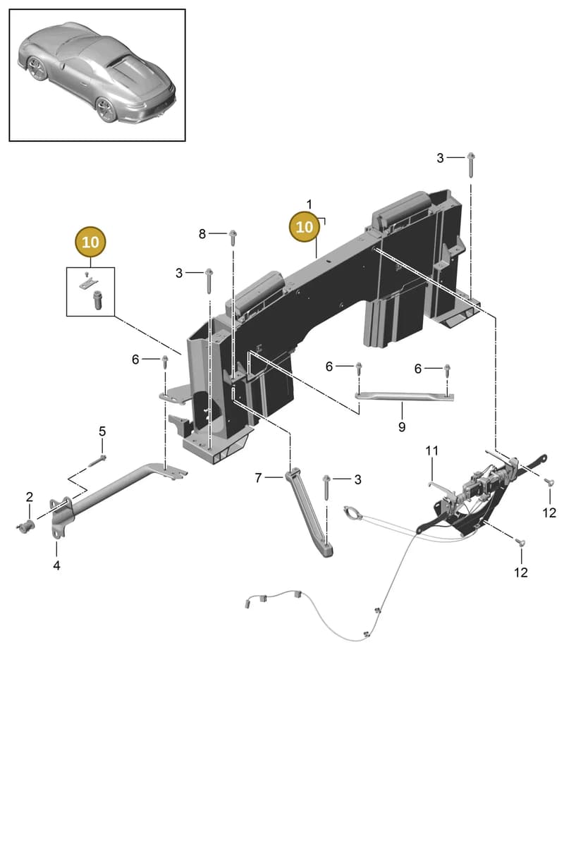 99158092100 — Porsche 911 (2013-2020) diagram p41000001, position 10