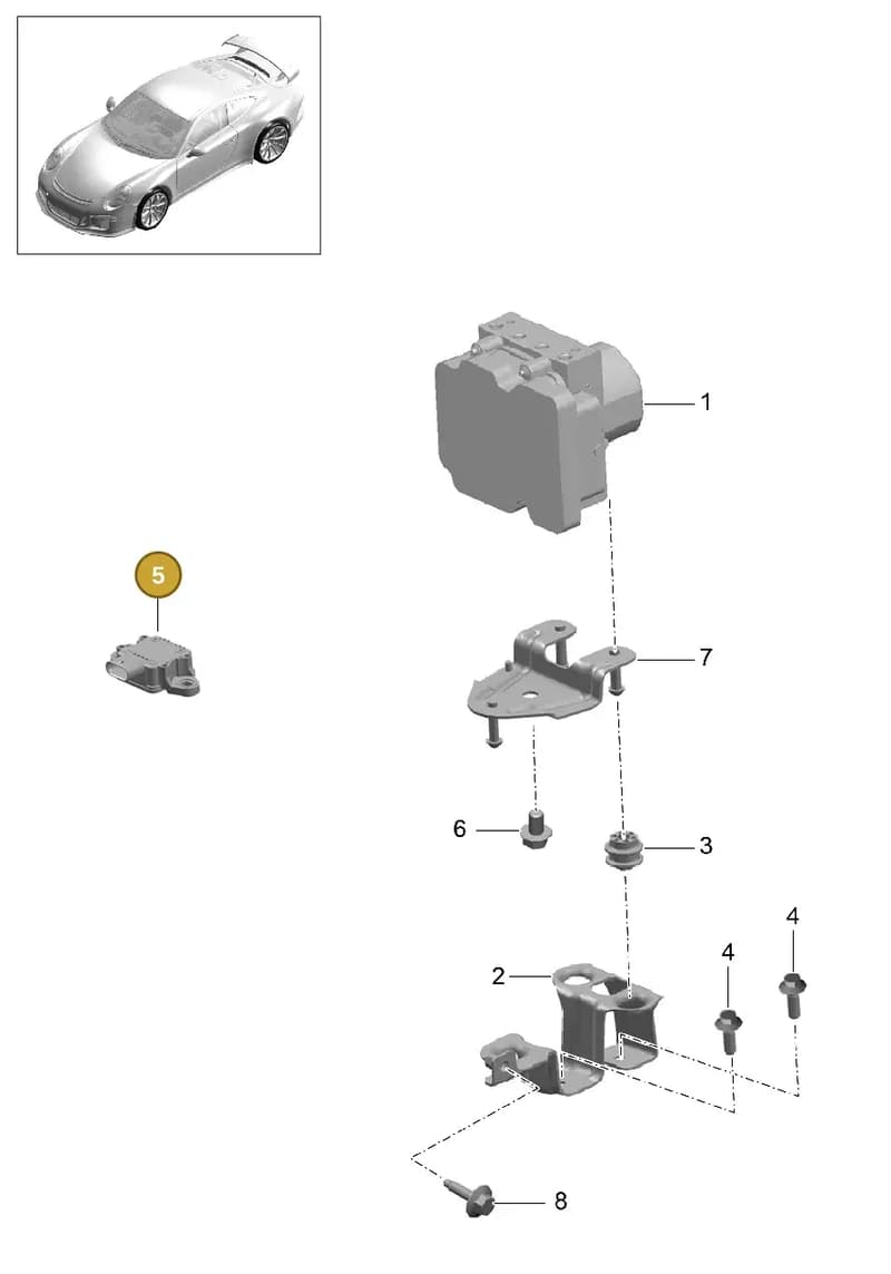 99160614503 — Porsche 911 (2013-2020) diagram p41605000, position 5
