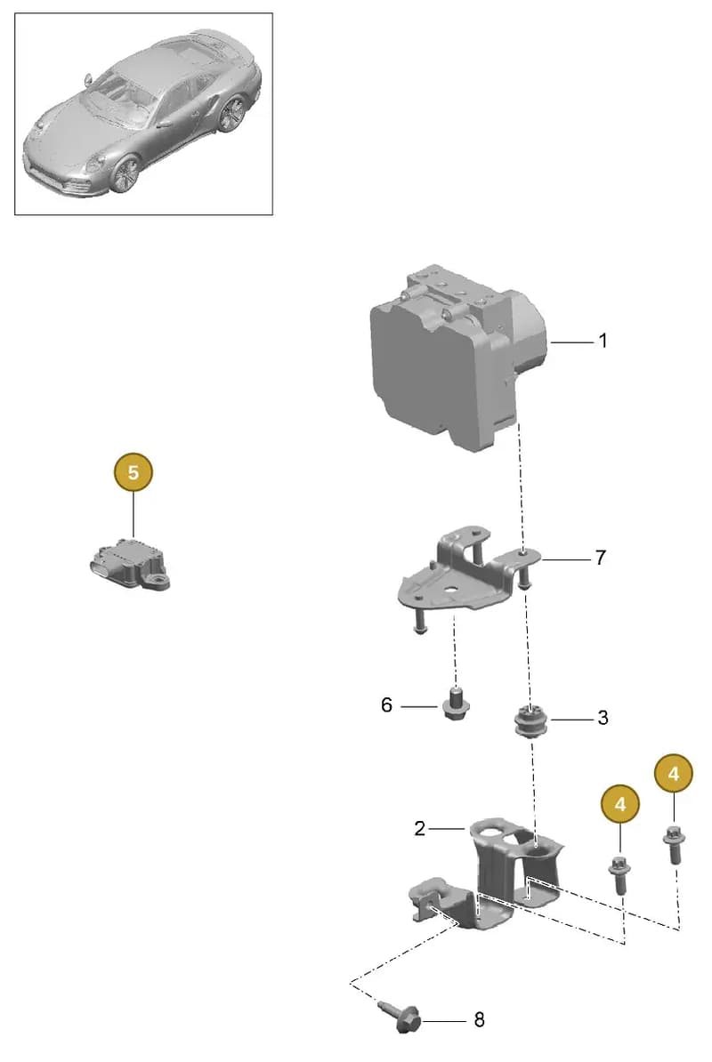 99160614503 — Porsche GT2 RS Clubsport (2013-2020) diagram p42605000, position 4+5