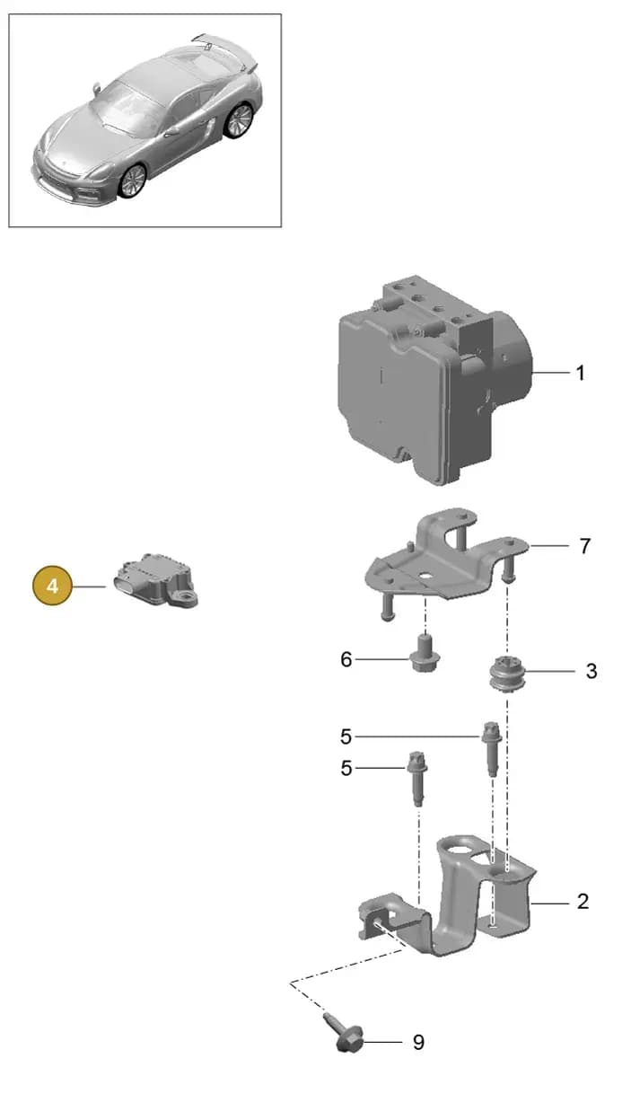 99160614503 — Porsche Cayman GT4 (2015-2016) diagram p45605000, position 4