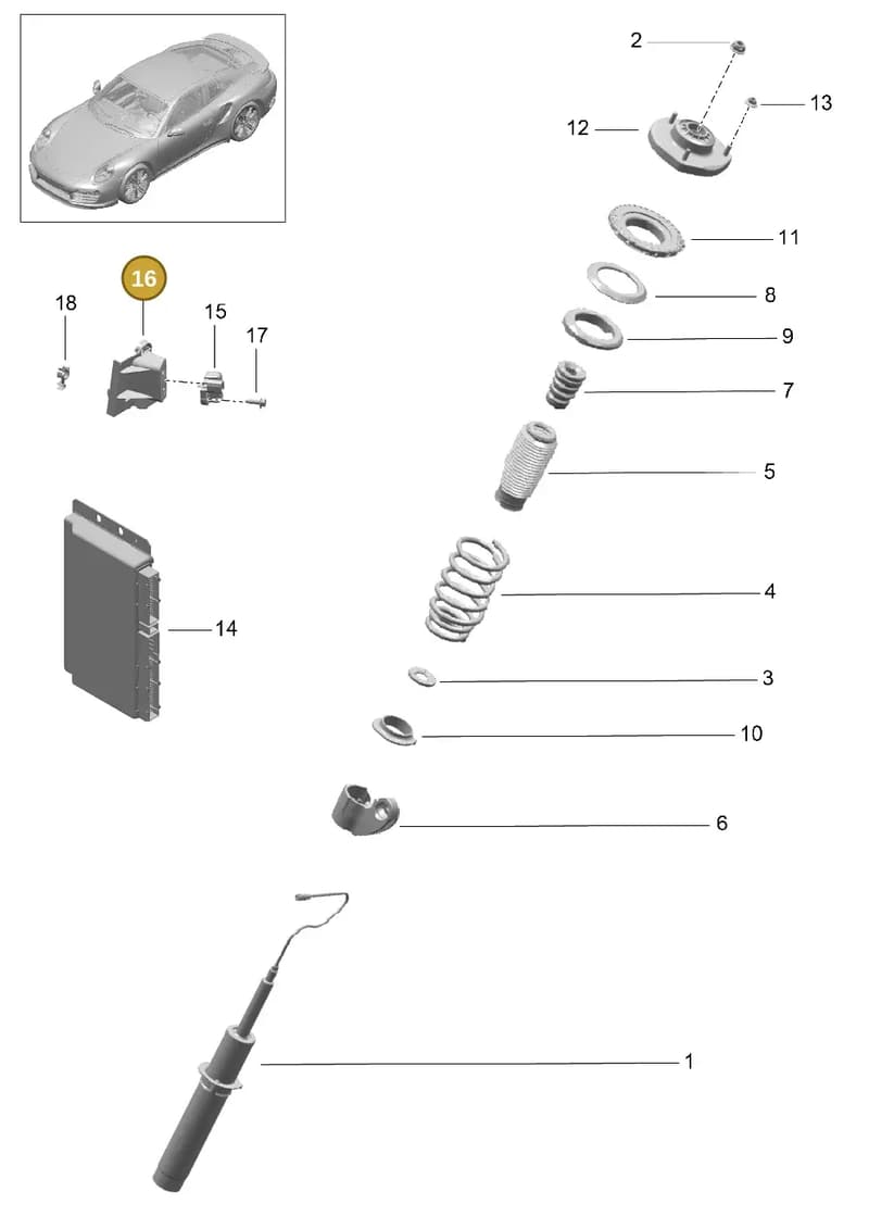 99160624200 — Porsche GT2 RS Clubsport (2013-2020) diagram p42402000, position 16