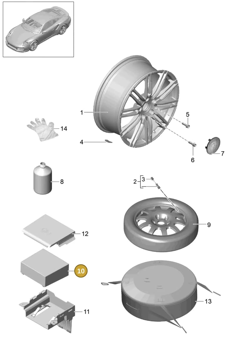 99160624200 — Porsche GT2 RS Clubsport (2013-2020) diagram p42601000, position 10