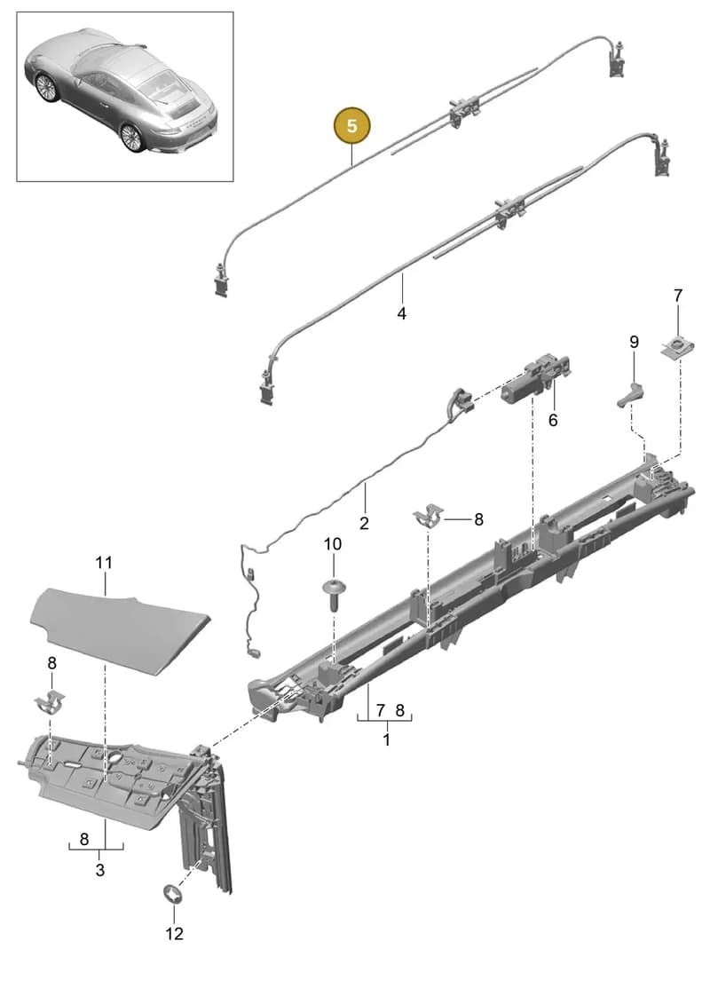 99160632401 — Porsche 911 (2016-2019) diagram p47811050, position 5