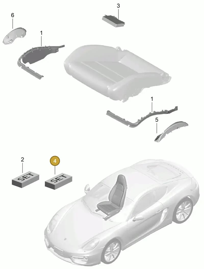 99160692100 — Porsche Cayman (2013-2016) diagram p40817009, position 4