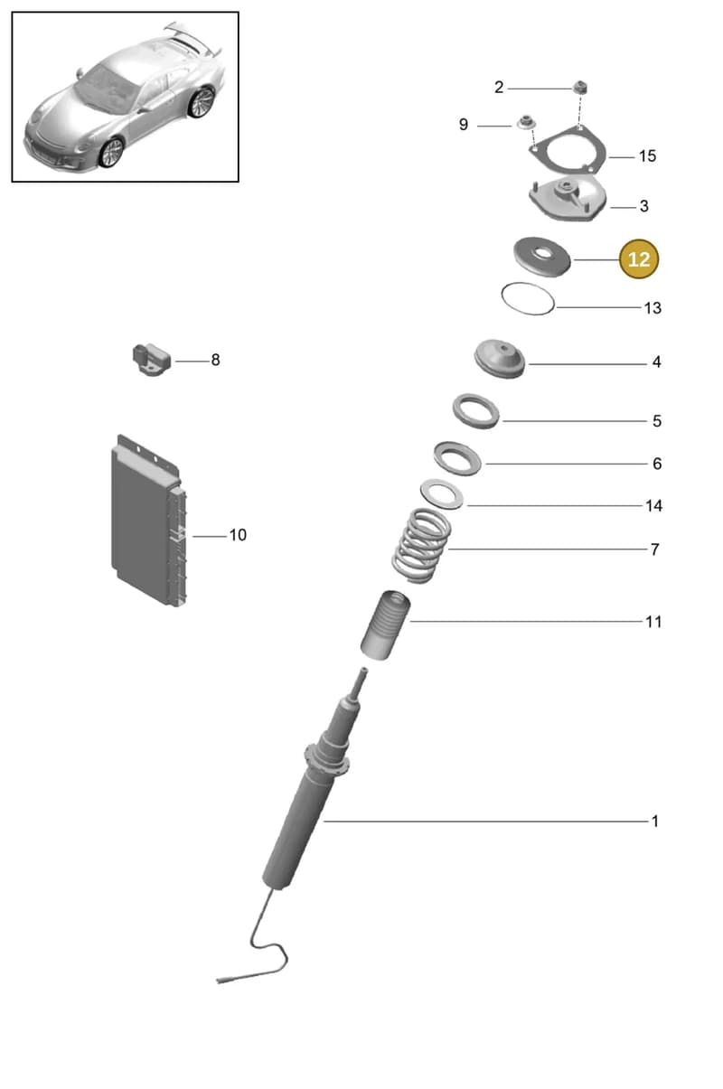 99160699380 — Porsche 911 (2013-2020) diagram p41402000, position 12