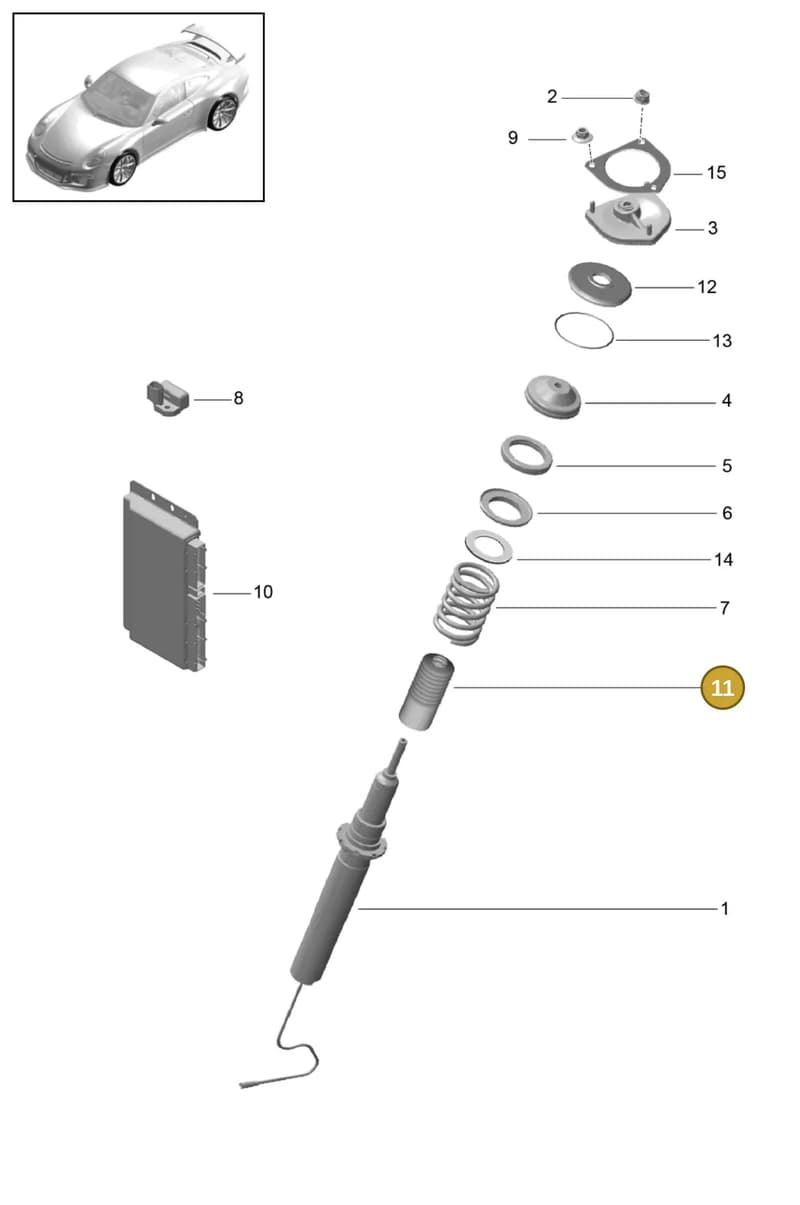 99160699580 — Porsche 911 (2013-2020) diagram p41402000, position 11