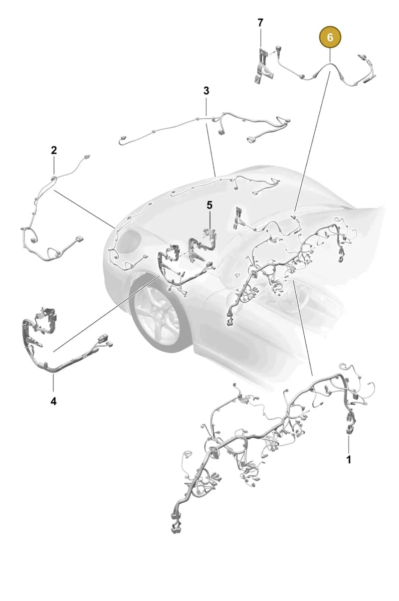 99160913184 — Porsche Boxster Spyder (2019-2020) diagram p55902110, position 6