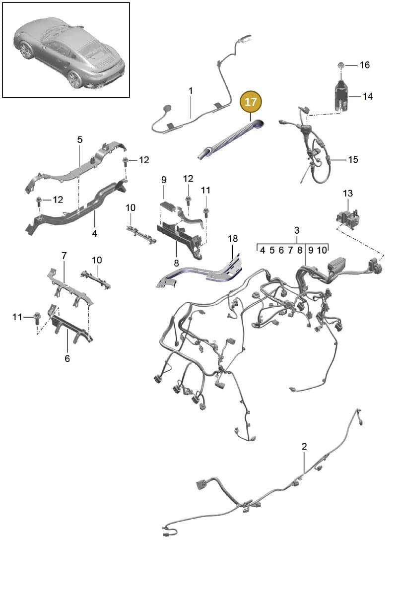 99160913381 — Porsche 911 (2013-2020) diagram p42902020, position 17