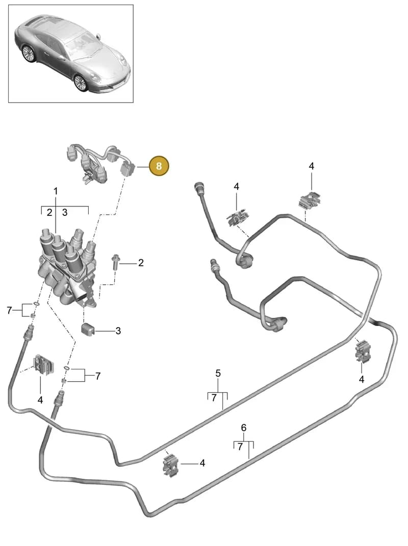 99160989800 — Porsche 911 (2016-2019) diagram p47402020, position 8
