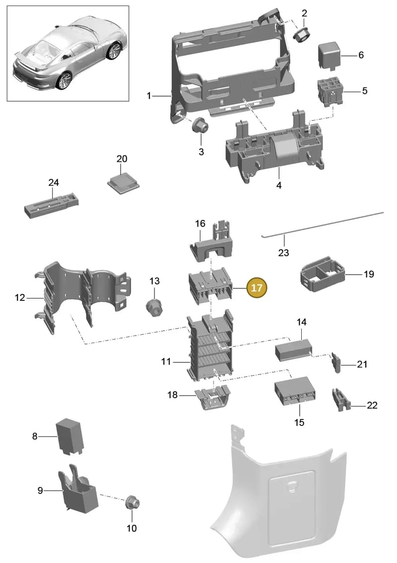 99161010200 — Porsche 911 (2013-2020) diagram p41902000, position 17