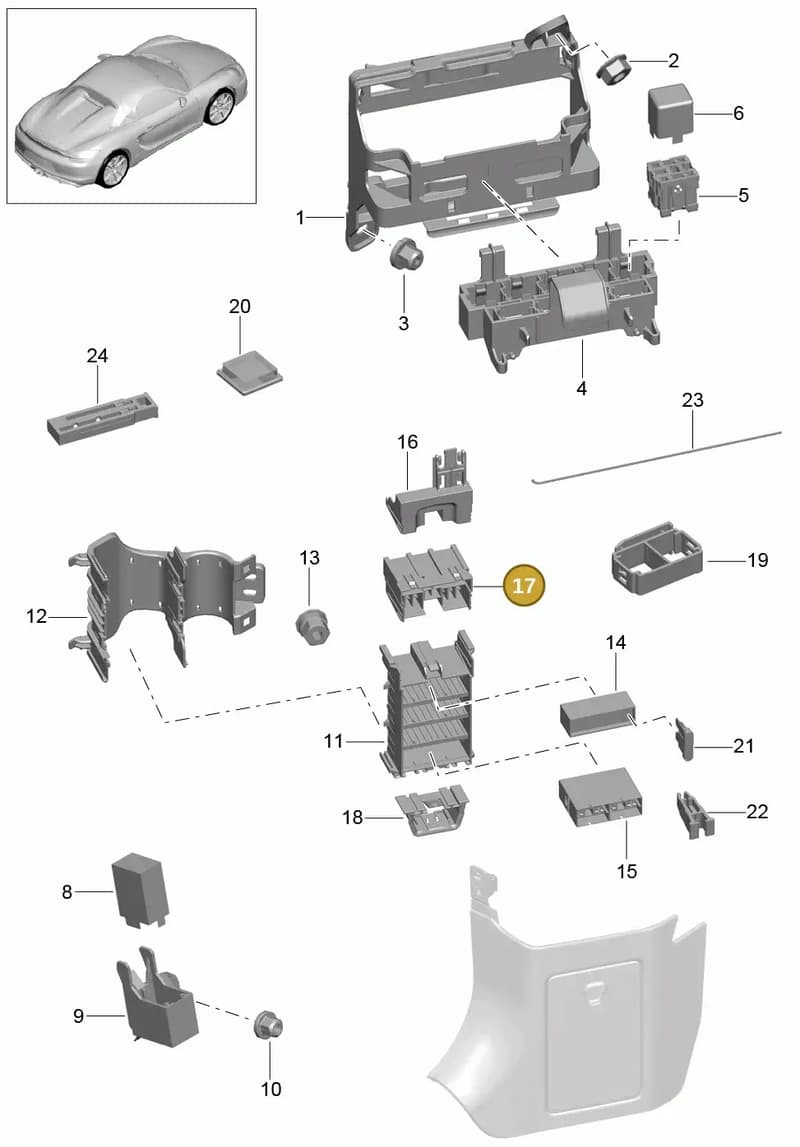 99161010200 — Porsche Boxster Spyder (2015-2016) diagram p46902000, position 17