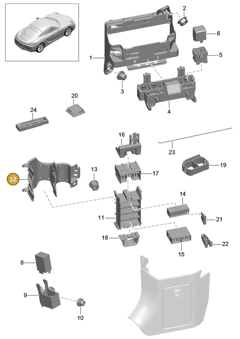 99161010300 — Porsche Cayman (2013-2016) diagram p40902000, position 12