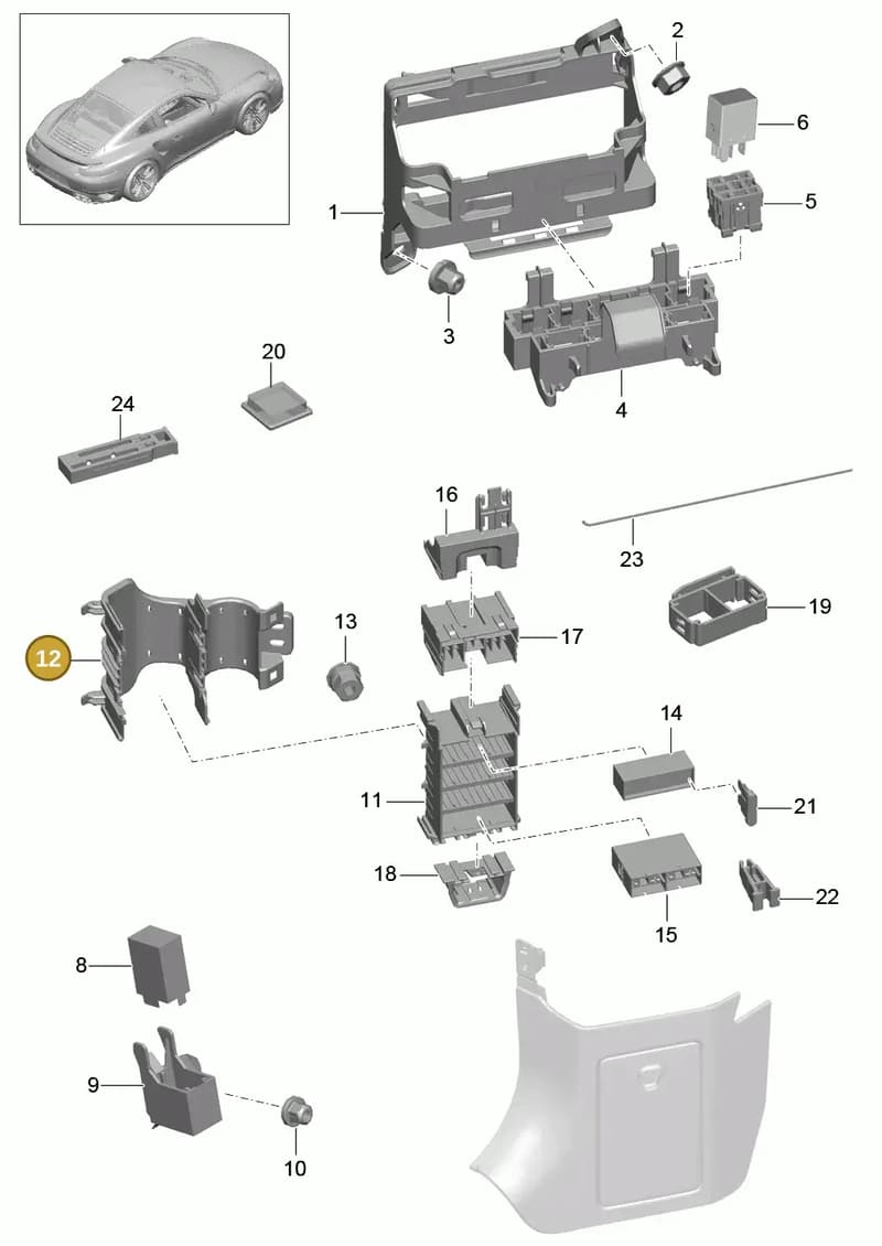 99161010300 — Porsche GT2 RS Clubsport (2013-2020) diagram p42902000, position 12
