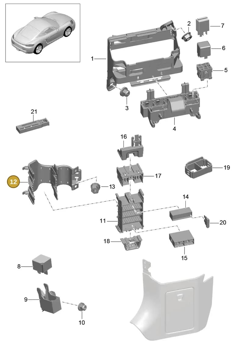 99161010300 — Porsche Cayman (2016-2019) diagram p50902000, position 12